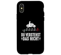 Custodia per iPhone X/XS Non capisce la silhouette della moto con le marce ECG