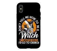 Custodia per iPhone X/XS Non dirmi come essere una strega Halloween Cat Witchy Moon