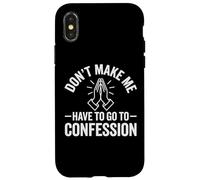 Custodia per iPhone X/XS Non farmi andare alla confessione ~ Fede cattolica