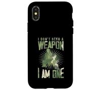 Custodia per iPhone X/XS Non ho bisogno di un'arma Io sono uno