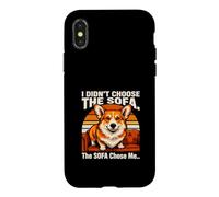Custodia per iPhone X/XS Non ho scelto il divano Il divano mi ha scelto Corgi
