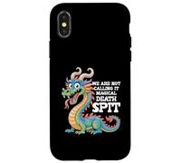 Custodia per iPhone X/XS Non lo chiamiamo Magico Morte Sputo Drago Amante Animale