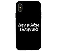 Custodia per iPhone X/XS "Non parlo greco." Parola greca divertente