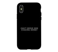 Custodia per iPhone X/XS Non posso servire Dio a caccia di soldi cristiano minimalista