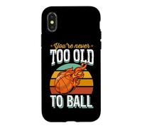 Custodia per iPhone X/XS Non sei mai troppo vecchio per ballare basket festa di pensionamento