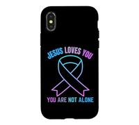 Custodia per iPhone X/XS Non sei solo Gesù ti ama sopravvivere a pensieri suicidi