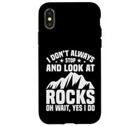 Custodia per iPhone X/XS Non smetto sempre di guardare le rocce geologo