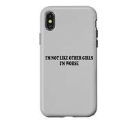 Custodia per iPhone X/XS NON SONO COME LE ALTRE RAGAZZE SONO PEGGIO