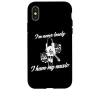 Custodia per iPhone X/XS Non sono mai sola, ho la mia musica - Chitarrista donna