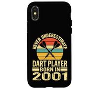 Custodia per iPhone X/XS Non sottovalutare mai il giocatore di freccette nato nel