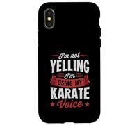 Custodia per iPhone X/XS Non sto urlando, sto usando la mia voce di karate