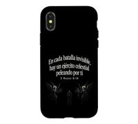 Custodia per iPhone X/XS Non temere l'esercito del cielo è con te 2 re 6:16 Spagnolo