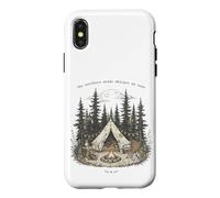 Custodia per iPhone X/XS Northern Woods Whisper My Name Forest Camping