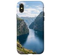 Custodia per iPhone X/XS Norvegese Fiordo montagna scogliere acqua paesaggio scenico