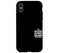 Custodia per iPhone X/XS Nostro Padre nei Cieli Sia Santificato il Tuo Nome Cristiano Gesù