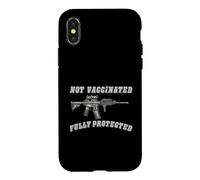 Custodia per iPhone X/XS Not Vaccinated Fully Protected Second Amendment