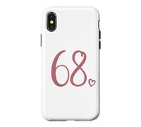 Custodia per iPhone X/XS Numero 68, Sessantotto Per Donne 68 Anni 68 ° Compleanno
