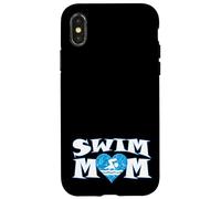 Custodia per iPhone X/XS Nuotatore d'acqua a forma di cuore per piscina nuoto e immersioni