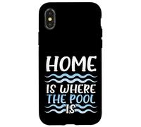 Custodia per iPhone X/XS Nuotatore Humor Home I Dove La Piscina Nuota