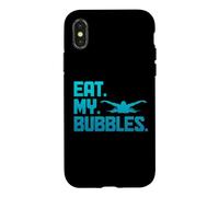Custodia per iPhone X/XS Nuoto Mangia le Mie Bolle Divertente Nuotatore Nuot