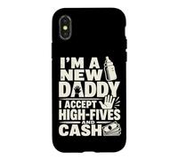 Custodia per iPhone X/XS Nuovo padre papà annuncio High Five umorismo