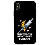 Custodia per iPhone X/XS Nurse Survived The Night Shift Scream
