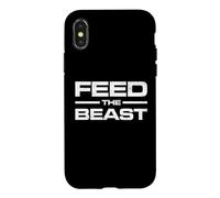 Custodia per iPhone X/XS Nutri la bestia guadagna massa muscolare per l'allenamento in palestra