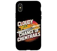 Custodia per iPhone X/XS Nuvoloso con la possibilità di scie chimiche divertente cospirazione