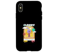Custodia per iPhone X/XS Nuvoloso No Rain No Flowers (Funny Weird Weirdcore Statement)