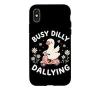 Custodia per iPhone X/XS Occa divertente per gli amanti dell'oca dilly dallying