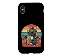 Custodia per iPhone X/XS Occhiali da sole retrò Dragon Ice Coffee Summer Vibes