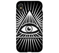Custodia per iPhone X/XS Occhio onnivista, simbolo, piramide, Dio, massone, stella