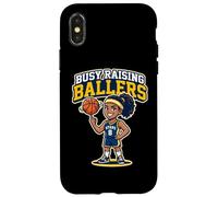 Custodia per iPhone X/XS Occupato Raising Ballers Basket Mamma