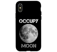 Custodia per iPhone X/XS Occupy Moon, Not Mars - Missione Lunare Scienza e Tecnologia