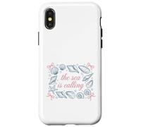 Custodia per iPhone X/XS Ocean Seashell Starfish Il mare chiama citazione
