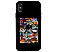 Custodia per iPhone X/XS Oceano Orca con onde marine fauna selvatica orca design
