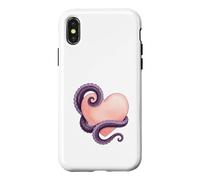 Custodia per iPhone X/XS Octopus Heart Tentacle Ocean Love Cute Octopus