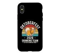Custodia per iPhone X/XS Oktoberfest 2026 Squadra Bere Facciamo Schnitzel affrontato