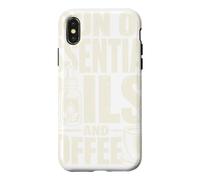 Custodia per iPhone X/XS Olio essenziale mamma amante del caffè scherzo
