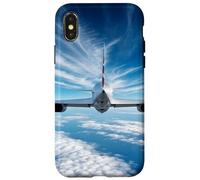Custodia per iPhone X/XS Oltre l'orizzonte: aereo da dietro