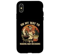 Custodia per iPhone X/XS "On My Way to Making Bad Decisions" - Divertente barbecue alla griglia