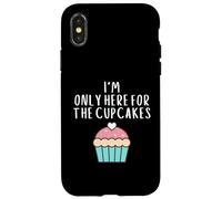 Custodia per iPhone X/XS Only Here For The Cup Cakes Funny Cute Pastel Cup Cake Meme