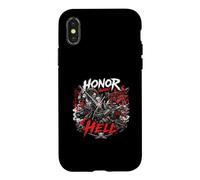 Custodia per iPhone X/XS Onore contro l'inferno Samurai Demon Battle Warrior