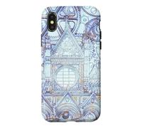 Custodia per iPhone X/XS Opera d'arte blu della Cattedrale Toscana