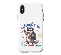 Custodia per iPhone X/XS Opossum Back To School Vibes Scuole In Let The Chaos Begin