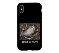 Custodia per iPhone X/XS Opossum I Feel So Alive Giocare Morti Sarcastico Umorismo ironico