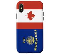 Custodia per iPhone X/XS Oregon e Canada Uniti nelle Radici