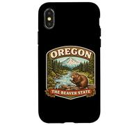 Custodia per iPhone X/XS Oregon The Beaver State Souvenir Memorabilia Visitatore orgoglioso