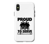 Custodia per iPhone X/XS Orgoglioso di servire il volontario della mia comunità