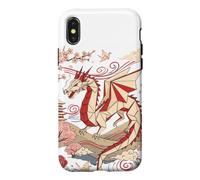 Custodia per iPhone X/XS Origami giapponese Art Dragon